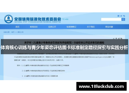 体育核心训练与青少年姿态评估图卡标准制定路径探索与实践分析